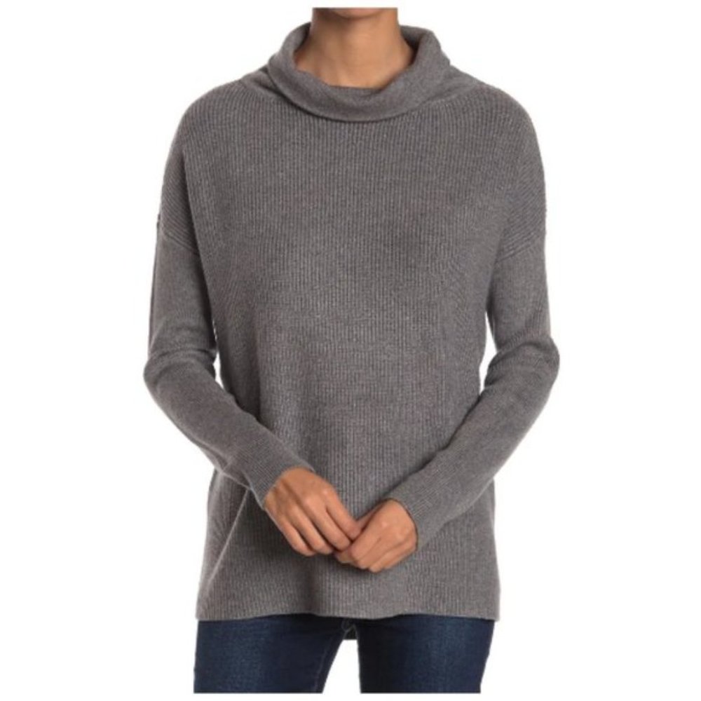 New Devotion By Cyrus Cowlneck Ribbed Tunic Sweater S